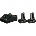 Bosch Powertools PRO Starter-Set 12V (2x GBA 12V 6.0Ah + GAL 12V-40 Professional) (Black, 2x Akku + Ladeger&auml;t) | 1600A01B20 | 3165140968669