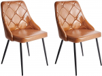 Komplekt 2 s&ouml;&ouml;gitoa tooli VALERIE kunstnahk Golden brown | 585839 Bel | 4069605004536