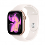 Watch Apple Watch Series 11 (2025) GPS 46mm Rose Gold Aluminium Case with Light Blush Sport Band M/L - Rose Gold | MEV74ET/A | 195950463798