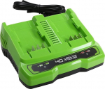Greenworks Kaheteljeline laadija 2A G40x2CUC2 (2940907) | 2940907 | 6952909074337