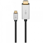 Kabel USB Goobay USB-C - HDMI 2 m Czarno-srebrny (RB60174) | RB60174 | 4040849601743