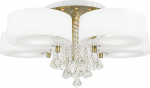 Laelamp Mdeco Glamour LAMPA DRS8006/521QG MDECO varjuga laelamp kettidega valge messing | 5907737331337 | 5907737331337