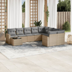 vidaXL 8-osaline aiam&ouml;&ouml;bli komplekt pruun pol&uuml;rattan, vidaXL 2-kohaline aiam&ouml;&ouml;bel pruun pol&uuml;rattan hoiukastiga ja patjadega | 3357241 | 8721288374448
