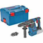 Juhtmeta l&ouml;&ouml;kpuur Bosch GBH 18V-26 F Professional solo, 18 volti (blue/black, ilma akuta ja laadijata, L-BOXX karbis) | 061191000J | 4053423246322
