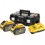 Dewalt XR FLEXVOLT AKKU 2er-Set (Black/gelb, Schnellladeger&auml;t, 2x Akku, T STAK-Box II, Akku-Trage) | DCB118Y2T-QW | 5035048722633