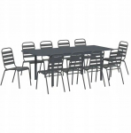 Zestaw do jadalni w ogrodzie 11 pcs Antracyt Stal Lumarko! | 3378828 VidaXL | 8721288631107
