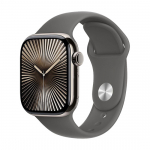 Watch Apple Watch Series 10 GPS + Cellular 46mm Natural Titanium Case with Sport Band M/L - Stone Grey | MWYA3QL/A | 195949566301