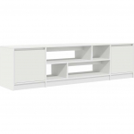 Valge liimitud puidust telerikapp 188,5x41x50 cm | 3328417 | 8721158712677