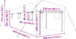 vidaXL Szklarnia typu walk-in z ramą pop-up Zielona 870 x 290 x 315 cm | 42006646 | 8721158282989
