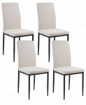 Beliani Komplekt 4 s&ouml;&ouml;gitoa tooli RINER Light beige | 675030   Bel | 4069605051370