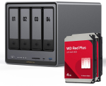 UGREEN NASync DXP4800 Plus NAS s&uuml;steem 4-k&otilde;vakettaga 8TB koos 2x WD WD40EFPX NAS k&otilde;vakettaga - 4 TB | DXP4800 Plus + 2x WD40EFPX | 6941876232611