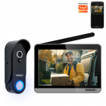 EVOLVEO DoorPhone W7, Sada dom&aacute;c&iacute;ho bezdr&aacute;tov&eacute;ho videotelefonu s WiFi čern&yacute; stř&iacute;brn&yacute; monitor | 2055159658739 | 8595683204620