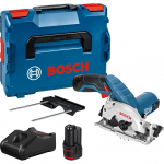 Bosch Powertools Akku-Handkreiss&auml;ge GKS 12V-26 Professional, 12Volt (blau/Black, 2x Li-Ionen Akku 3,0Ah, in L-BOXX) | 06016A1005 | 3165140895217