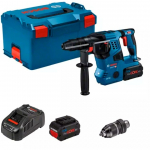 Bosch Powertools Akku-Bohrhammer GBH 18V-28 CF Professional, 18Volt (blau/Black, 2x Akku ProCORE18V 8,0Ah, Bluetooth, in L-BOXX) | 0611921002 | 4059952611693