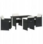 Aiam&ouml;&ouml;bli komplekt 5-osaline must pol&uuml;rattan Lumarko padi | 3379941 VidaXL | 8721288648617