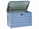 Skrzynia ogrodowa Beliani Skrzynia ogrodowa CEBROSA Metal 100 cm 62 cm Blue | 568557 Bel | 4255664895479