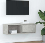 vidaXL Hall betoonist ja liimitud puidust TV-kapp 80x31x25,5 cm | 861460 | 8721158703798