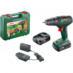Bosch Powertools Akku-Bohrschrauber UniversalDrill 18V (gr&uuml;n/Black, 2x Li-Ionen Akku 1,5Ah, Koffer, POWER FOR ALL ALLIANCE) | 06039D4002 | 4053423225167