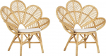 Beliani Zestaw 2 foteli paw rattanowy beżowy FLORENTINE | 242732 | 4251682258326