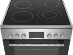 Bosch HKR39C250 Serie 4 Elektroherd mit Glaskeramik-Kochfeld freistehend edelstahl | HKR39C250 | 4242005042043