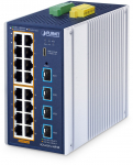 PLANET ndustrial L2+ 16-Port 10/100/1000T 802.3at PoE + 4-Port 10G SFP+ Managed Ethernet Switch Zarządzany L2+ Gigabit Ethernet (10/100/1000) Obsługa PoE Aluminium, Blue | IGS-4215-16P4X | 4711605288637