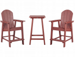 Beliani Zestaw mebli balkonowych ADIRONDACK Red | 558284 Bel | 4255664890047