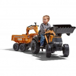 Falk FALK Traktor Case IH Backhoe Orange z Przyczepką Ruchoma Łyżka od 3 Lat | 997W | 3016200997252