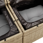 vidaXL 8-osaline aiam&ouml;&ouml;bli komplekt patjadega Beige pol&uuml;rotangist | 3358730 | 8721288389336