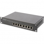 Switch Digitus Digitus Gigabit Ethernet PoE l&uuml;liti, 8-pordiline PoE+, 10", PoE eelarve kuni 80 W | DN-95317-1 | 4016032509745