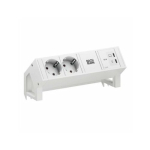 Toiteplokk Bachmann Biurko DESK2, valge, 2xCEE7/3, 1x USB-C/C 65 W, pikkus 0,2 m, RAL 9010 (19.07.7179) | 19.07.7179 | 4057298227899