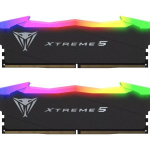 Patriot Viper Gaming RGB XTREME 5 DDR5-8000 RAM, CL 38, Intel XMP 3.0 - 32GB Dual-Kit, silber | MEPM-124 | 4711378425048