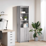vidaXL Komoda Szara Sonoma 50x35x180 cm Drewno klejone | 3328467 | 8721158713179