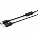 Kabel USB MicroConnect USB-A - USB-B 25 m Black (MC-USB3.0AB25OP) | MC-USB3.0AB25OP | 5704174889984