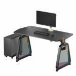 Biurko Ultradesk Biurko QUEST, 140x70cm, 72-120cm, Black-Black | UD-QST-FRBB/DTBB | 8590274026230
