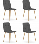 Leobert Tugitool KARA - dark grey samet / puidust jalad x 4 | 5903332093403 | 5903332093403