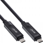 USB-kaabel InLine InLine&reg; USB 3.2 Gen.2 AOC kaabel, USB-C pistik/pistik, 8K60Hz, 60W, Black, 5m | 4043718343478 | 4043718343478