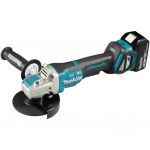 Makita X-LOCK Akku-Winkelschleifer DGA519RTJ, 18Volt (blau/Black, 2x Li-Ion Akku 5,0Ah) | DGA519RTJ | 0088381893497
