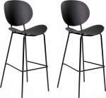 Beliani Zestaw 2 krzeseł barowych Black SHONTO | 427116 Bel | 4255664845313