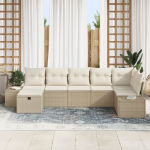 vidaXL 7-osaline aiam&ouml;&ouml;bli komplekt pol&uuml;rotangist koos patjadega Beige | 3360732 | 8721288408518