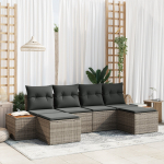 vidaXL 6-osaline aiam&ouml;&ouml;bli komplekt koos patjadega Hall pol&uuml; rattan akaatsia | 3356809 | 8721288370808