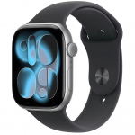 Pulkstenis Apple Watch Series 11 GPS 46mm Space Grey Aluminium Case with Black Sport Band - M/L