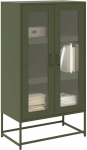 vidaXL Komoda Oliwkowo-zielona 68x39x123 cm Stal | 853360 VidaXL | 8721158371942
