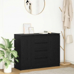 vidaXL Komoda z szufladami Black dąb 100,5x35x76 cm Drewno klejone | 3328445 VidaXL | 8721158712950