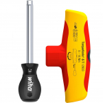 Wiha Drehmoment-Schraubendreher mit Quergriff TorqueVario-S T electric (rot/gelb, 5 - 14Nm) | 43177 | 4010995431778