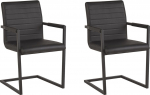 Beliani Zestaw 2 krzeseł do jadalni Black BUFORD | 234358 | 4251682255837