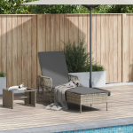 vidaXL Leżak Jasnoszary PE Rattan 157 x 55 x 92 cm Składany | 365430 | 8721012309272