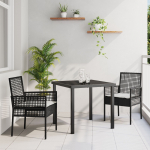 vidaXL 3-osaline s&ouml;&ouml;gitoa komplekt pol&uuml;rotangist koos patjadega beige | 3379884 | 8721288648044