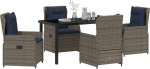 vidaXL 5-osaline aiam&ouml;&ouml;bli komplekt hall pol&uuml;rattan | 3381032 | 8721288659521