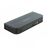 DeLOCK HDMI KVM Switch 4K 60 Hz mit USB 3.0 und Audio (Black) | 11481 | 4043619114818
