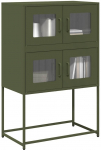 vidaXL Komoda Oliwkowo-zielona 68x39x107 cm Stal | 853348 VidaXL | 8721158371829
